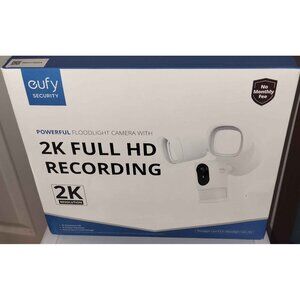 🔥🔥 eufy Security Floodlight Cam E221, 2K, 2,500-Lumen Brightness, Weatherproof